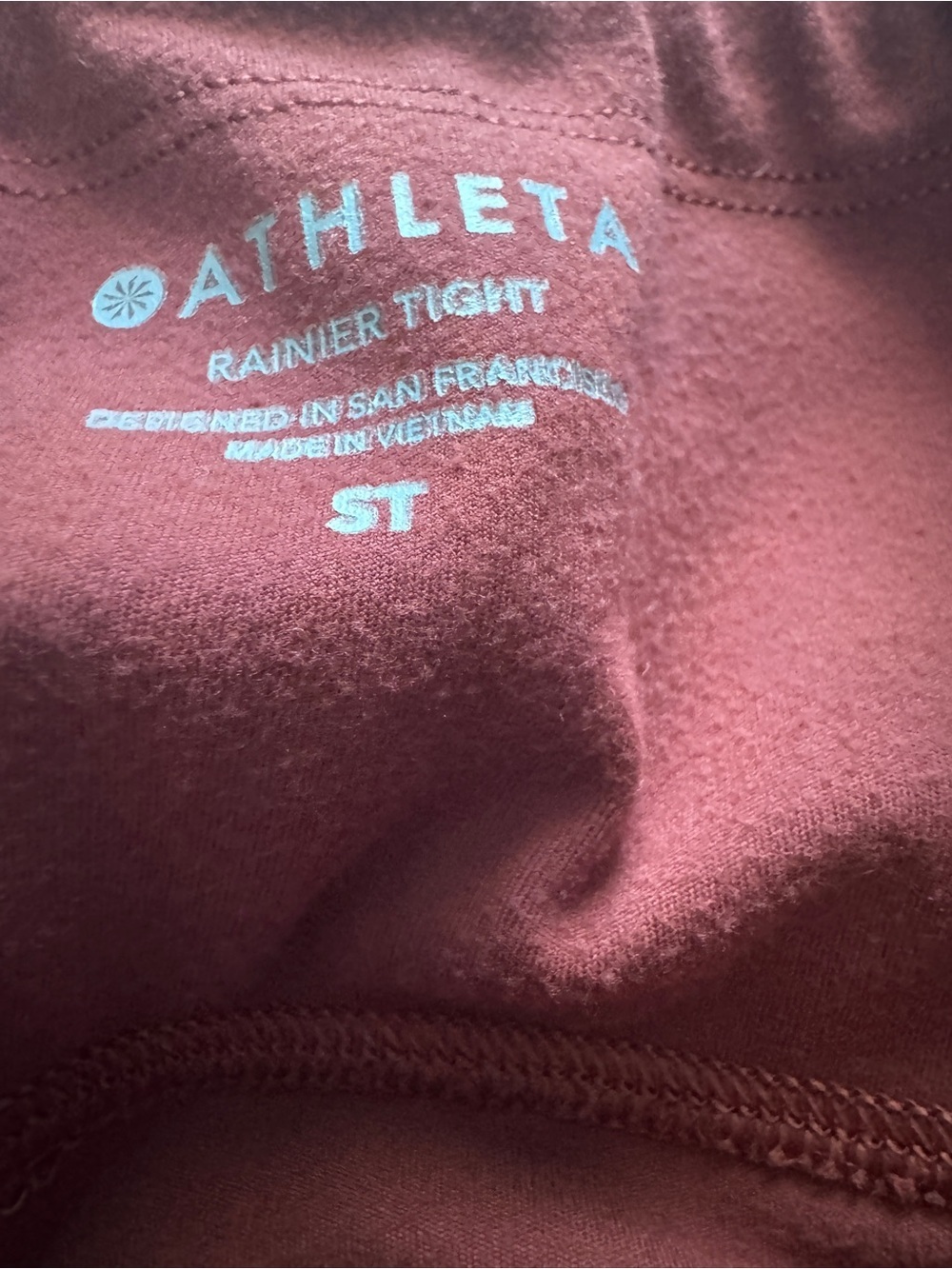 Athleta Rainier Tight in Rustic/Burnt Orange Color-Small Tall - Picture 3 of 7